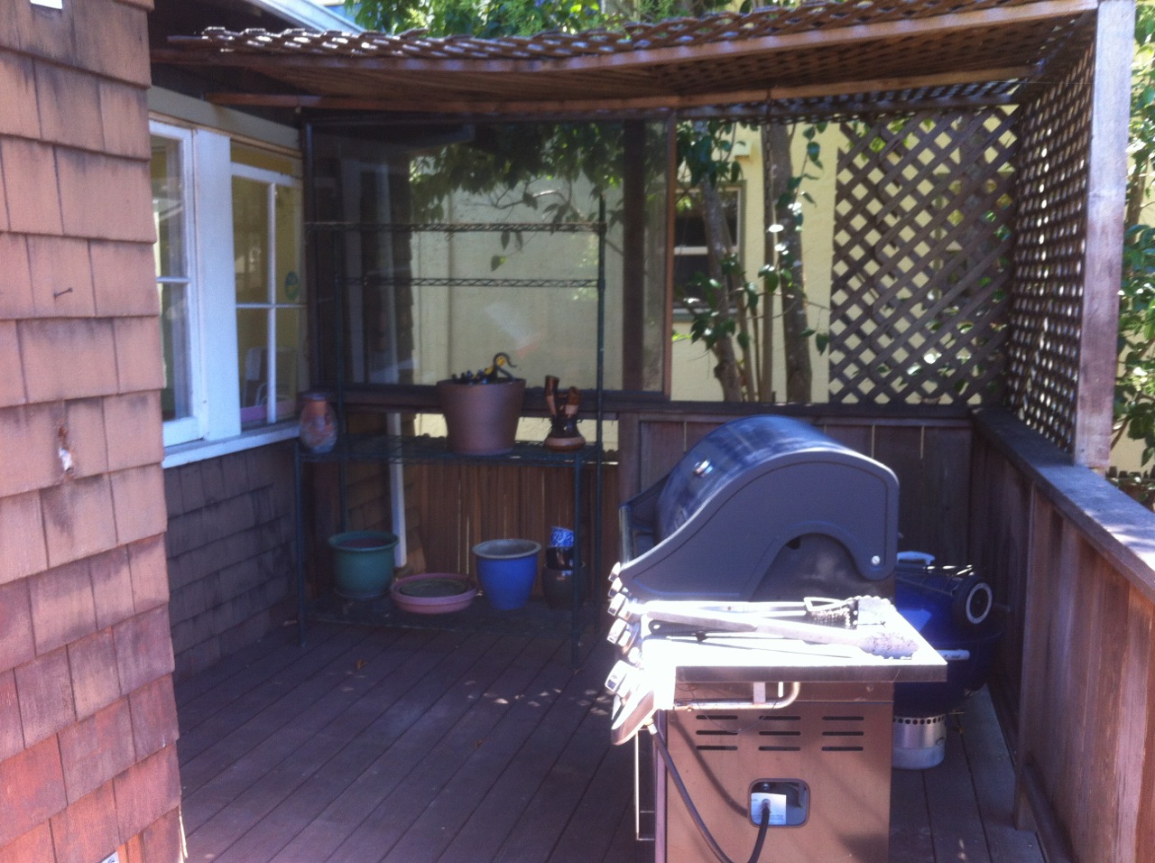 The deck area