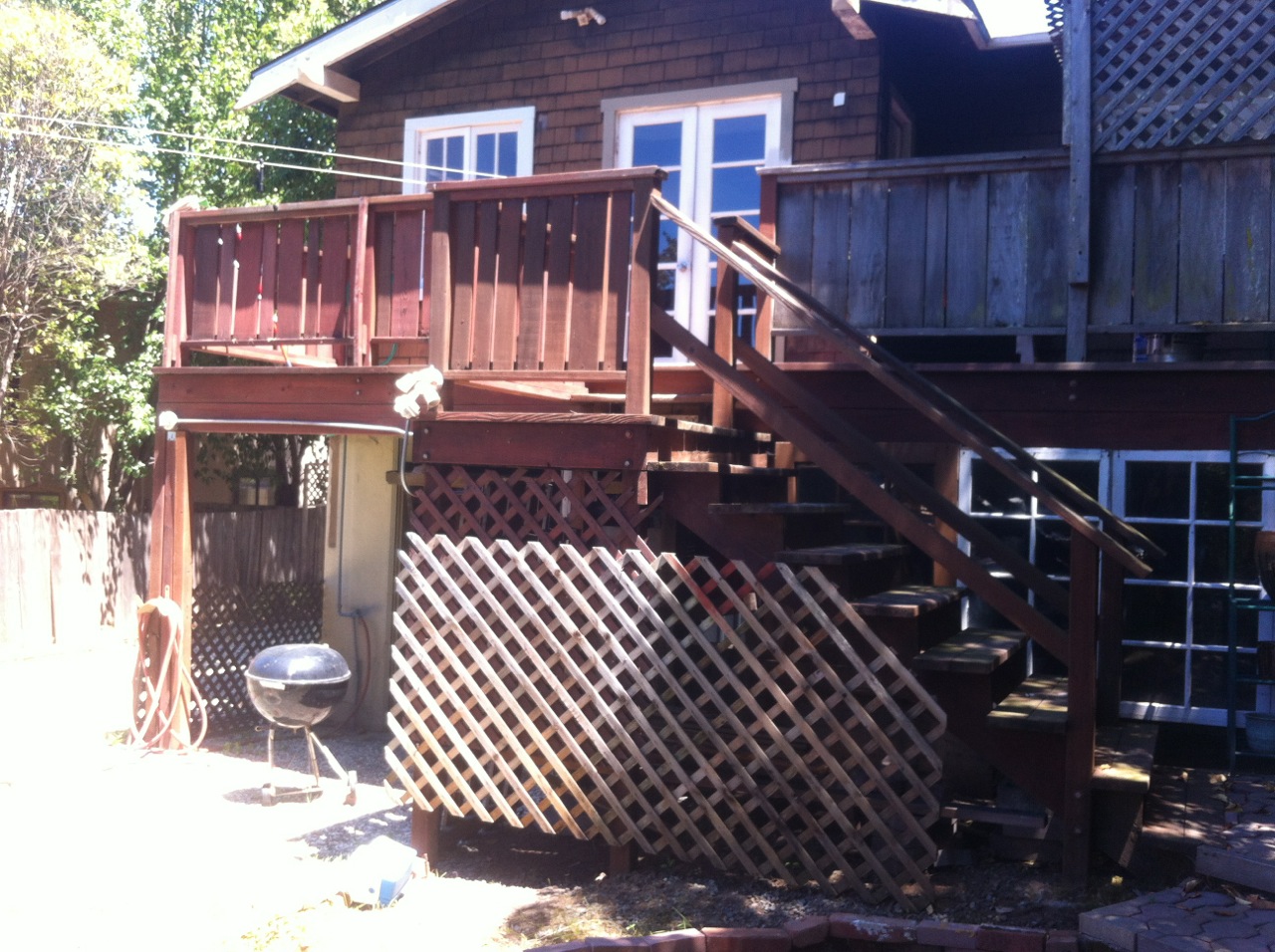 The back side of the house.